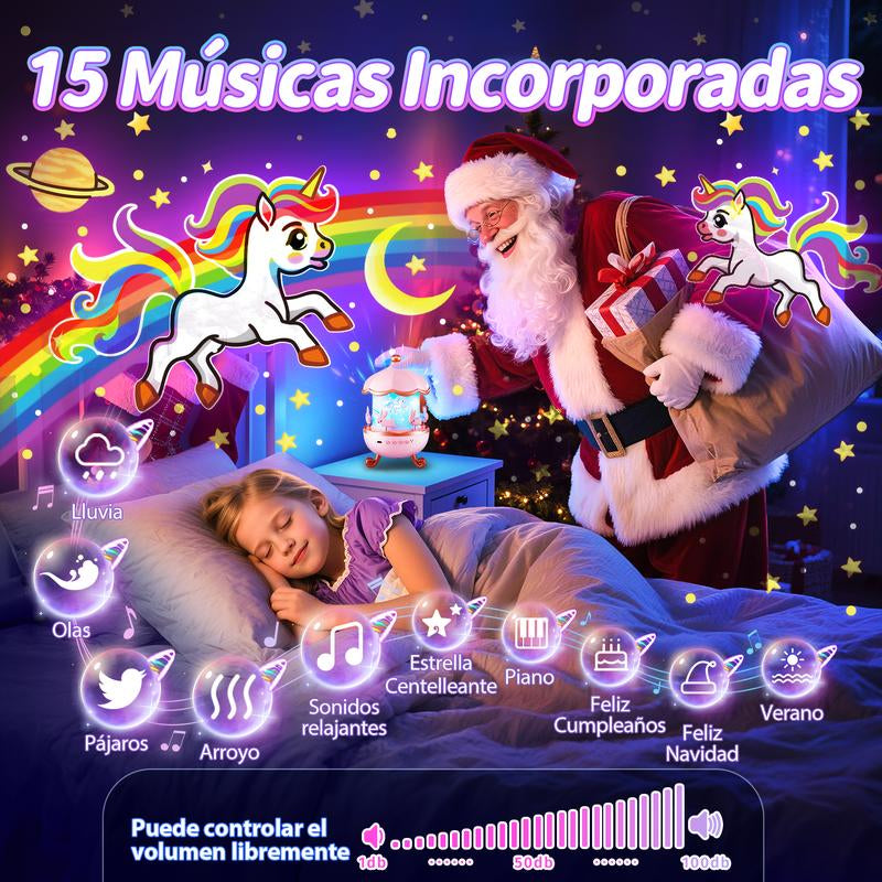 Onefire Kids Night Light with 15 Films & 15 White Noises Remote Control Projector Lamp for Girls Aged 1-8 Princess Room Decor Unicorn Night Light Toddler Egg Light for Nursery Baby Sound Machine Dinosaur Toys Christmas Gifts