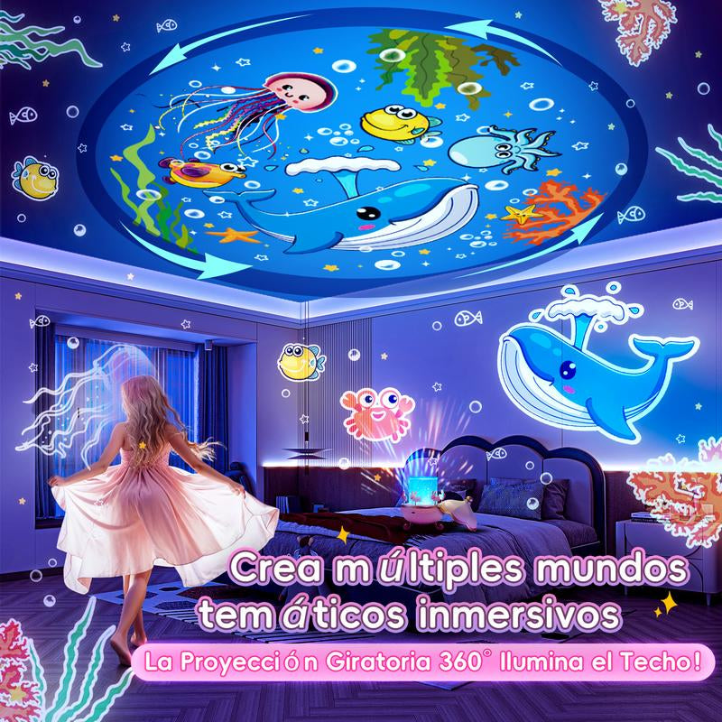 Onefire Kids Night Light with 15 Films & 15 White Noises Remote Control Projector Lamp for Girls Aged 1-8 Princess Room Decor Unicorn Night Light Toddler Egg Light for Nursery Baby Sound Machine Dinosaur Toys Christmas Gifts