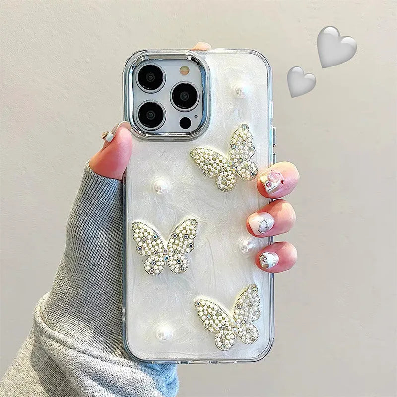 3D Jewelry Butterfly Phone Case