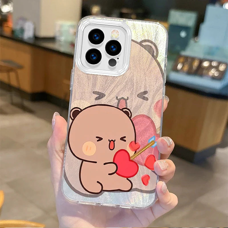 New Cute Cartoon BUBU DUDU Couple Gradient Phone Case