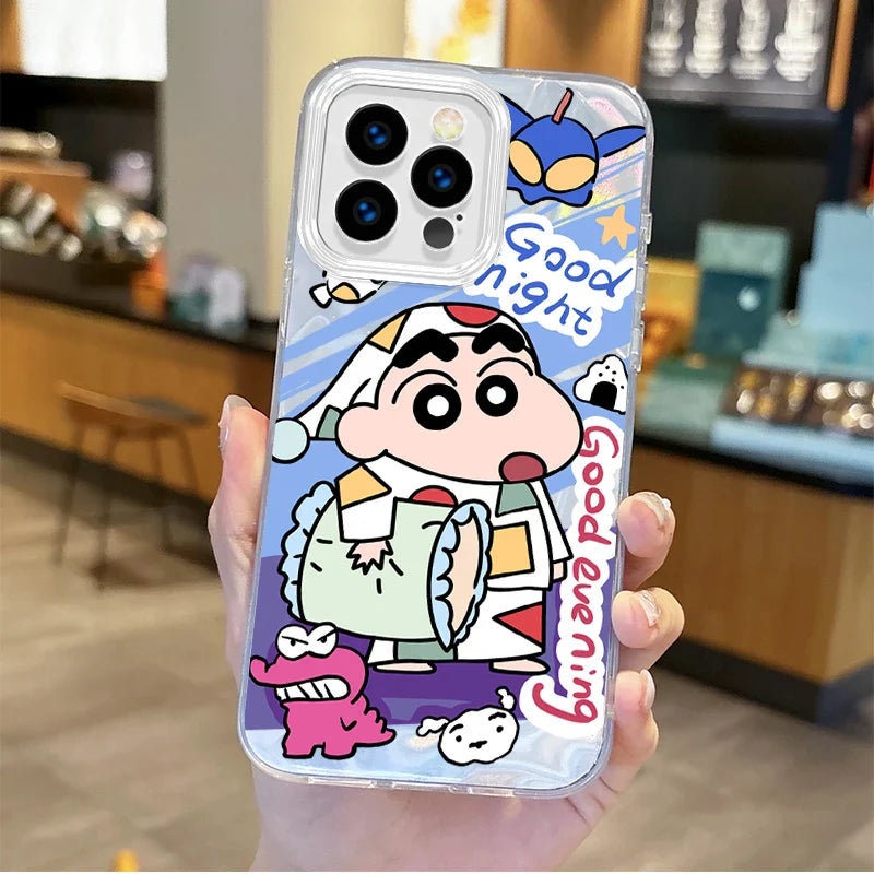 Crayon Shin-chans Pajama Couple Gradient Phone Case