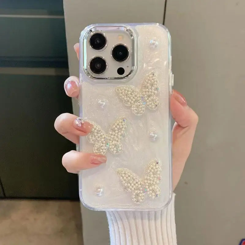 3D Jewelry Butterfly Phone Case