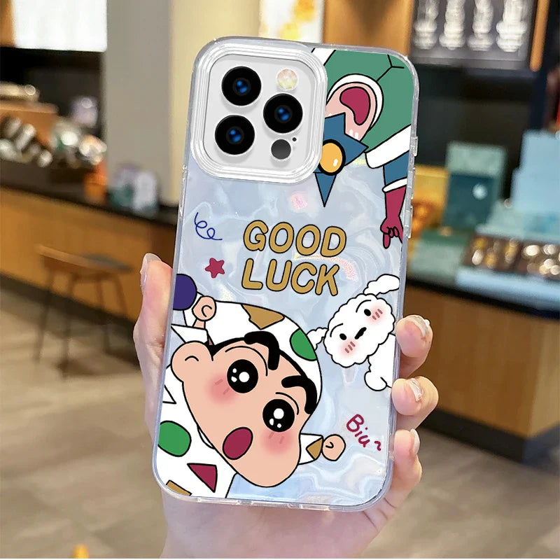 Crayon Shin-chans Pajama Couple Gradient Phone Case