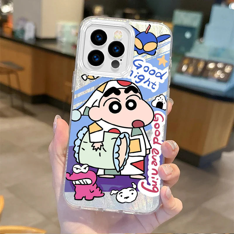 Crayon Shin-chans Pajama Couple Gradient Phone Case