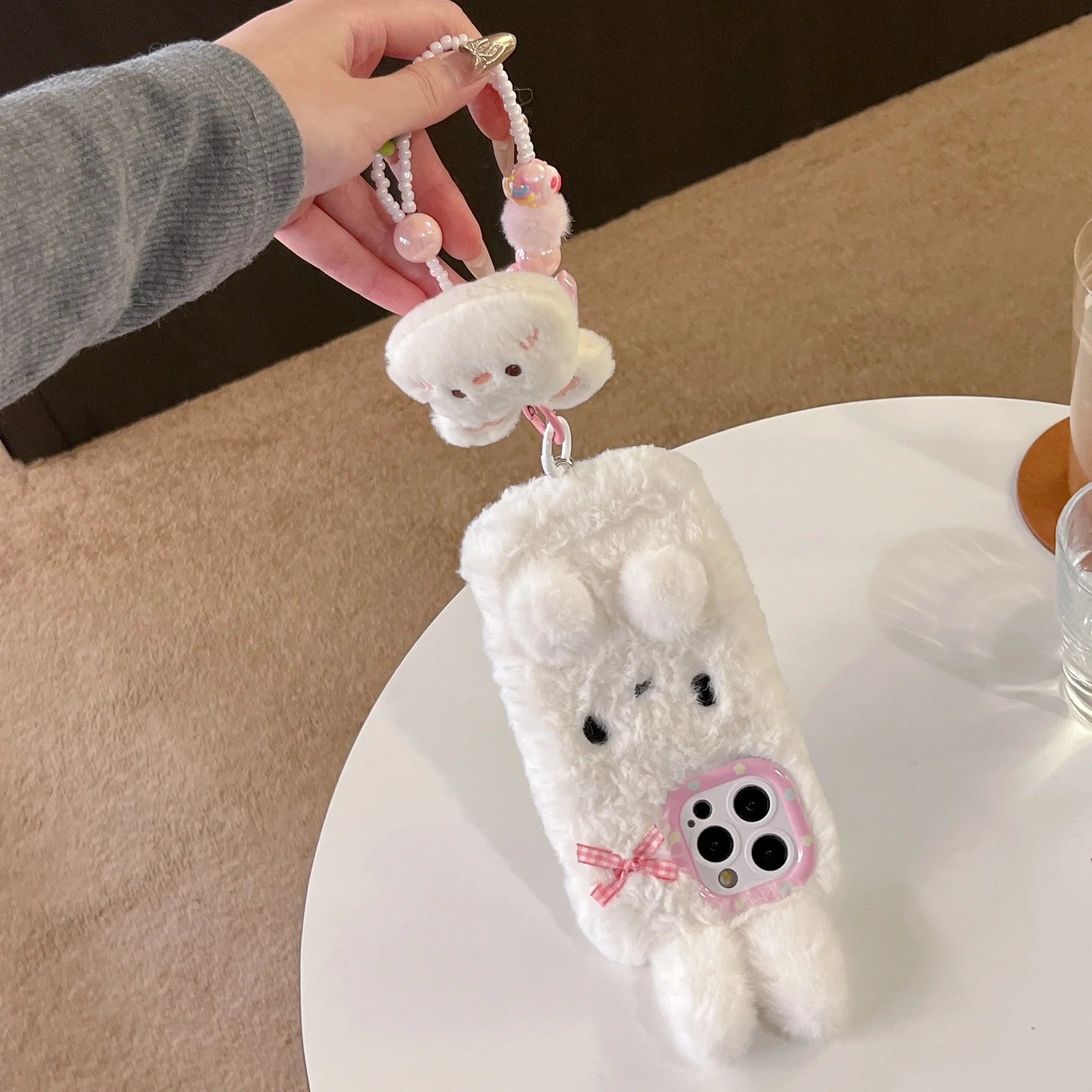 New Cute 3D Rabbit Plush Phone Case