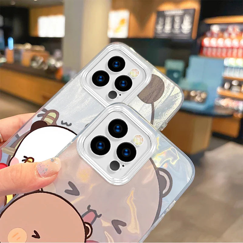 New Cute Cartoon BUBU DUDU Couple Gradient Phone Case