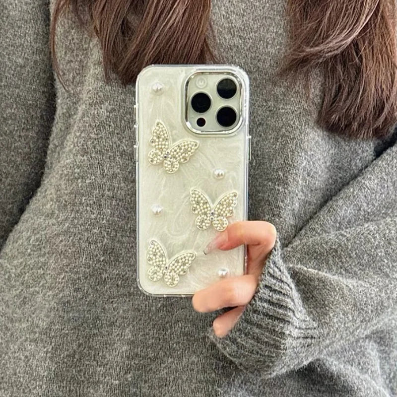 3D Jewelry Butterfly Phone Case