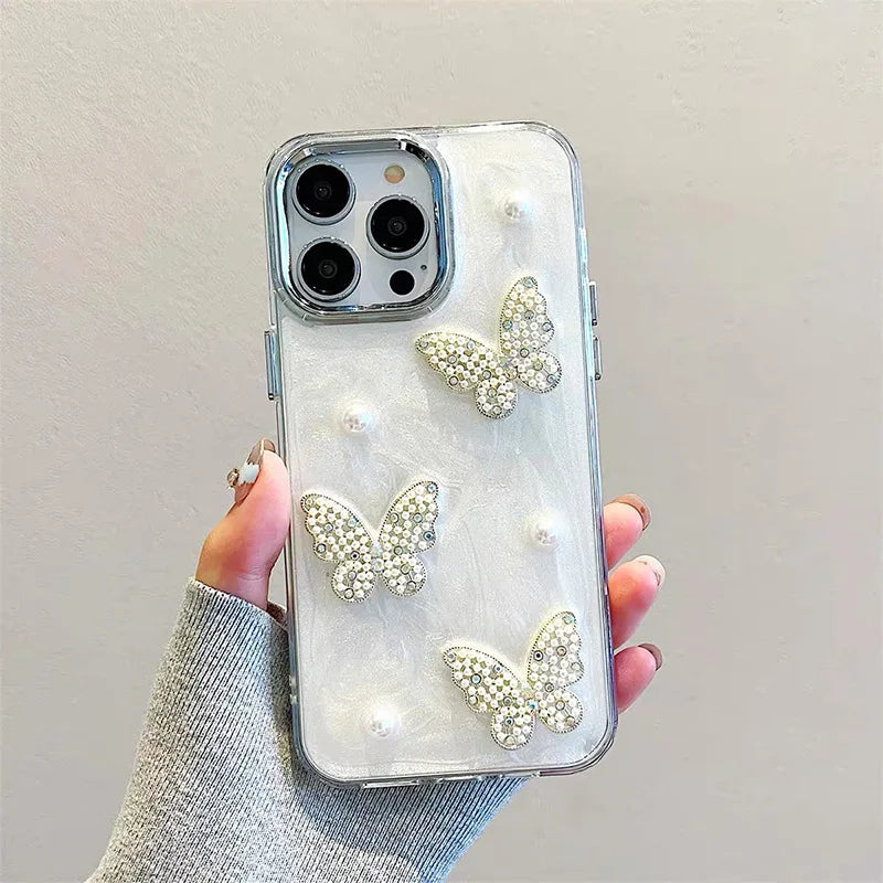 3D Jewelry Butterfly Phone Case