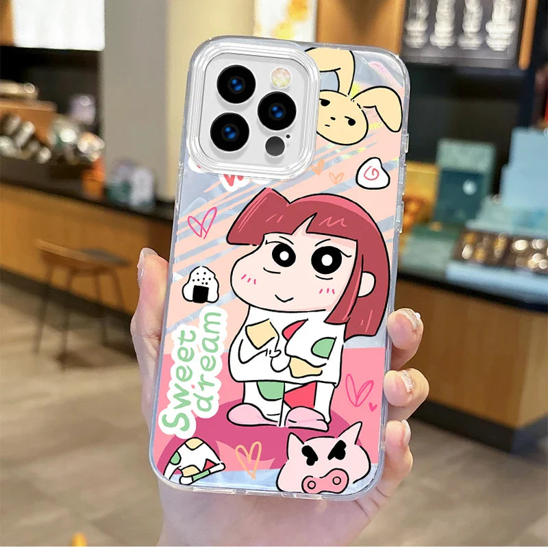 Crayon Shin-chans Pajama Couple Gradient Phone Case