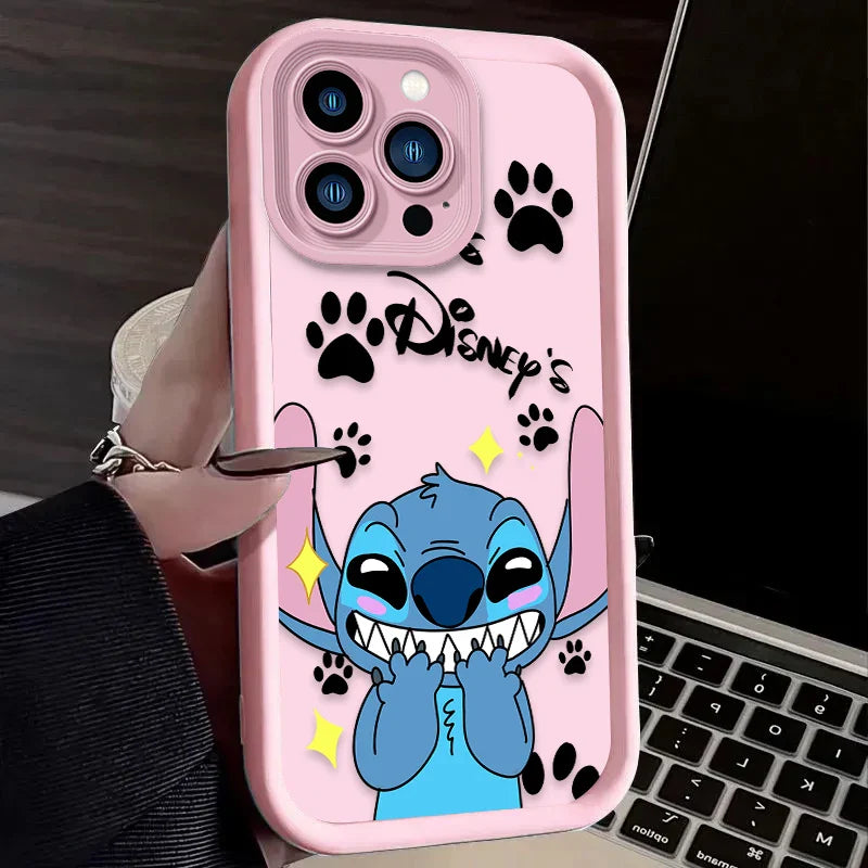 Disney Stitch Angel Love Matte Silicone Phone Case