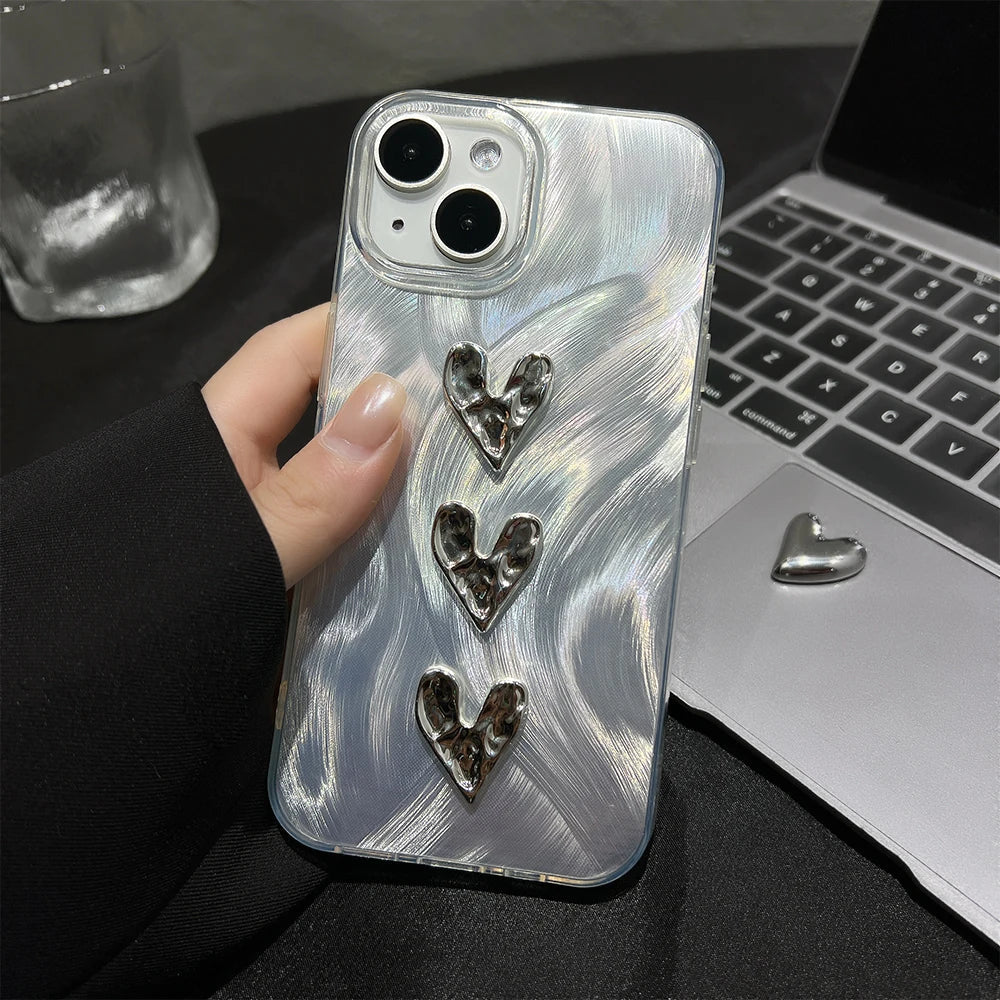 Luxury 3D Love Heart Soft Phone Case