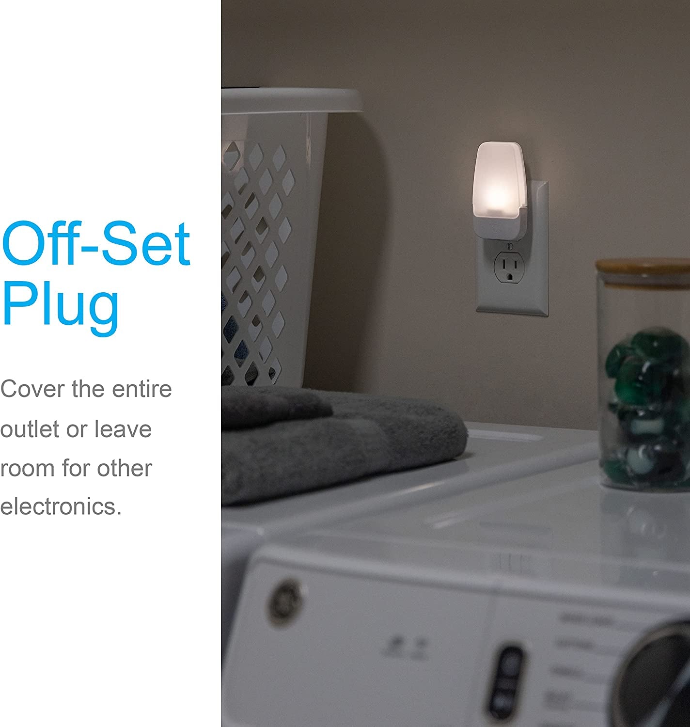 GE LED Plug-In Night Light, Dusk-to-Dawn Sensor, Warm White Ambient Lighting for Kids & Adults, Bedroom, Bathroom, Nursery, Hallway & Kitchen, UL Certified (8 Pack, 46478)