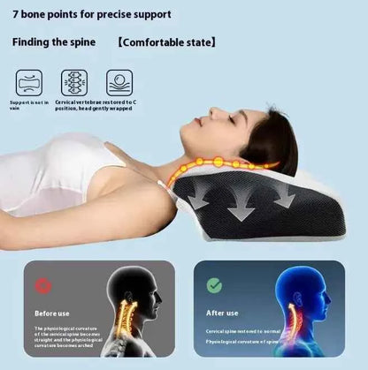 Horn-Shaped Cervical Pillow — Neck Relief + Deep Sleep in One Night